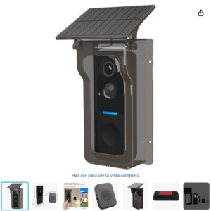 Timbre inalámbrico solar Tuya 1080P con cámara y panel solar