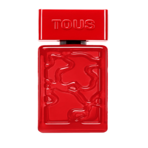 Frasco rojo grabado con el oso Tous del eau de parfum kaos in red de 30 ml
